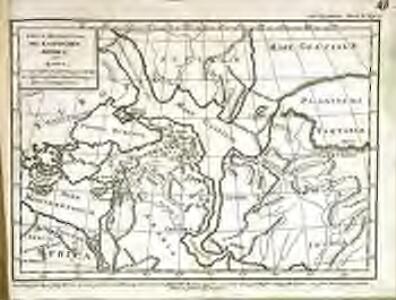 Erste Revolution des Kaspischen Meeres, oder Karte, worauf dessen Ausdehnung um die Zeit der ursprünglichen Bevölkerung Asiens angezeigt wird
