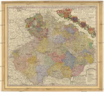 Carte des Etats de Boheme, avec le Souverain Dvce de Silesie