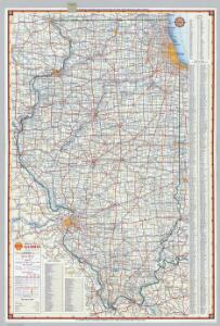 Shell Highway Map of Illinois.