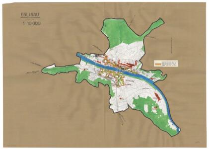 Eglisau: Definition der Siedlungen für die eidgenössische Volkszählung am 01.12.1950; Siedlungskarte