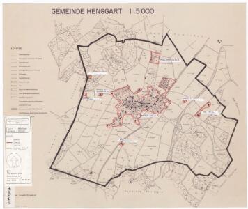 Henggart: Definition der Siedlungen für die eidgenössische Volkszählung am 01.12.1970; Siedlungskarte