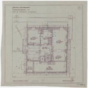 Maschwanden: Pfarrhaus, Einbau einer Zentralheizung mit Ölfeuerung: Erdgeschoss; Grundriss (Nr. 2)