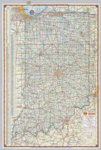 Shell Highway Map of Indiana.