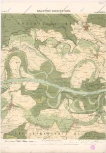 Carte über den Lauf des Rheins von Lauterburg bis unterhalb Sandhofen längs der Badisch - Bayerschen Grenze