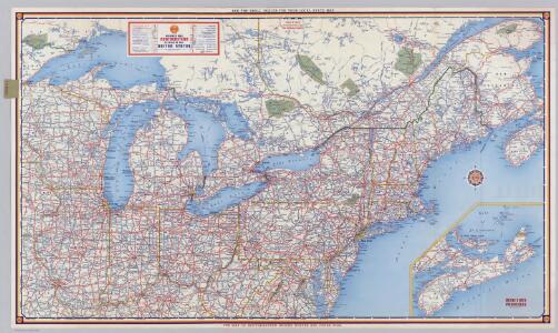 Shell Highway Map Northeastern Section of the United States.