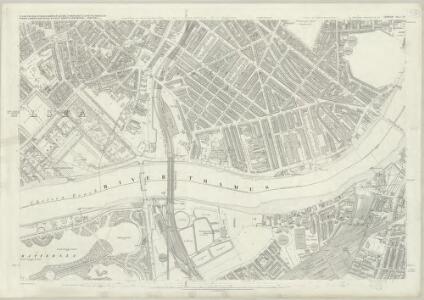 London (First Editions c1850s) LIV (includes: Battersea; Chelsea; City Of Westminster) - 25 Inch Map