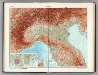 76-77.  Italy, North.  The World Atlas.