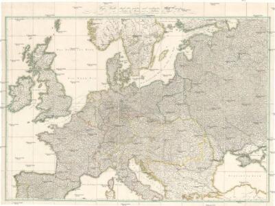 Wege-Karte durch den grösten und wichtigsten Theil Europa's