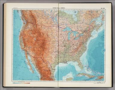 194-195.  United States of America.  The World Atlas.