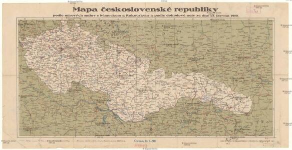 Mapa československé [sic] republiky