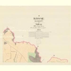Kosse (Kossow) - m1281-1-002 - Kaiserpflichtexemplar der Landkarten des stabilen Katasters