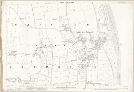 Norfolk LXVI.7 (includes: East Caister; West Caister) - 25 Inch Map