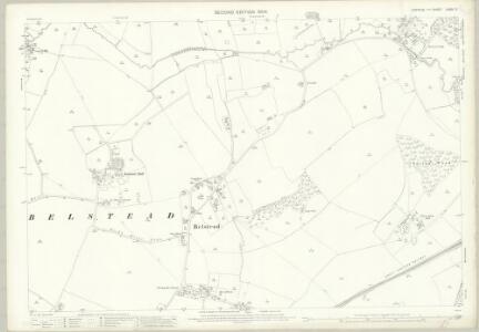 Sproughton Burstall E Washbrook old map Suffolk 1905: 75SW repro 