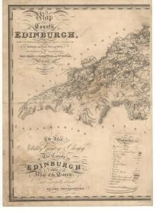 Map of the county of Edinburgh.
