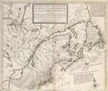 A new and exact map of the dominions of the King of Great Britain on ye continent of North America: containing Newfoundland, New Scotland, New England, New York, New Jersey, Pensilvania, Maryland, Virginia and Carolina / according to the newest and most exact observations by Herman Moll, geographer.
