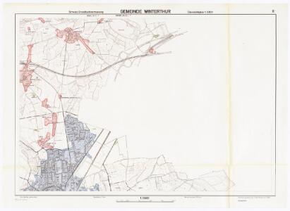 Winterthur: Definition der Siedlungen für die eidgenössische Volkszählung am 01.12.1970; Siedlungskarten: Teilkarte III