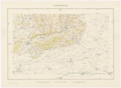 Topographische Karte des Kantons Zürich (Wild-Karte): Blatt XXVIII: Wald