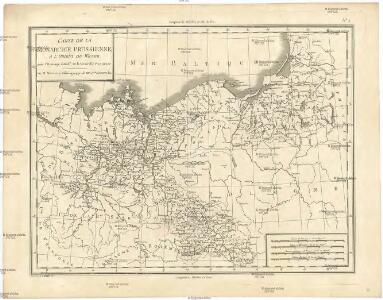 Carte de la monarchie prussienne, a l'orient du Weser