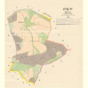 Zikau - c9310-1-001 - Kaiserpflichtexemplar der Landkarten des stabilen Katasters