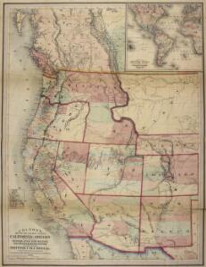 Colton's Map of the Pacific States California & Oregon with the territories of Nevada, Utah, New Mexico, Colorado & Washington in connection with British Columbia, etc.