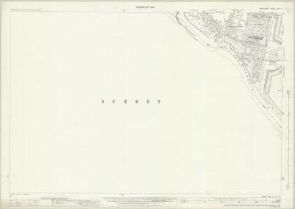 Middlesex XXV.11 (includes: East Molesey; Thames Ditton; Twickenham St Mary The Virgin) - 25 Inch Map