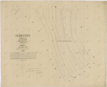 Indikační skica mapy stabilního katastru pro obec Sebranice a osadu Třemošná III