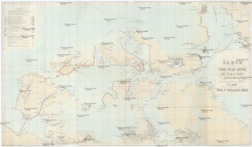 Carta delle Terre polari Artiche dalla Baja di Baffin all'Isola Baring