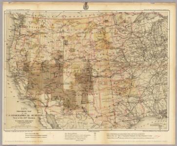 1878. Progress Map Of The U.S. Geographical Surveys West Of The 100th Meridian.