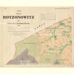 Botzonowitz - m0122-1-002 - Kaiserpflichtexemplar der Landkarten des stabilen Katasters