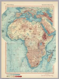 Africa - Physical.  Pergamon World Atlas.