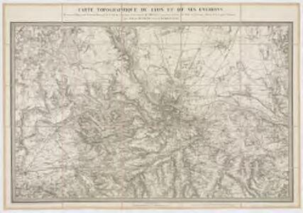 Carte topographique de Lyon et de ses environs