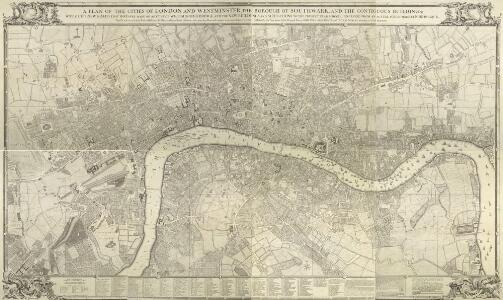 A Plan of the Cities of London and Westminster, the Borough of Southwark, and the contiguous Buildings..