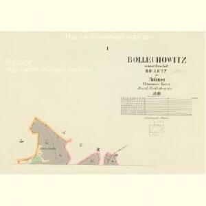 Bollechowitz - c0344-1-001 - Kaiserpflichtexemplar der Landkarten des stabilen Katasters