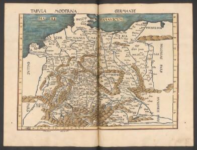Tabula Moderna Germanie [Karte], in: Claudii Ptolemei viri Alexandrini mathematice discipline philosophi doctissimi geographie opus [...], S. 245.