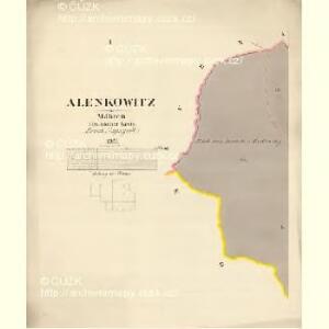 Alenkowitz - m0663-1-001 - Kaiserpflichtexemplar der Landkarten des stabilen Katasters
