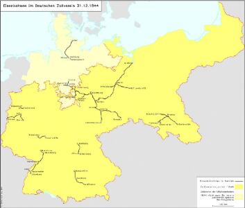 Eisenbahnen im Deutschen Zollverein 31.12.1844
