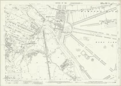 Surrey XII.3 (includes: East Molesey; Thames Ditton; Twickenham St Mary The Virgin) - 25 Inch Map