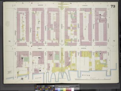 Manhattan, V. 4, Double Page Plate No. 73 [Map bounded by 2nd Ave., East 37th St., East River, East 31st St.]