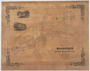 Map of Woodstock, Windsor County, Vermont