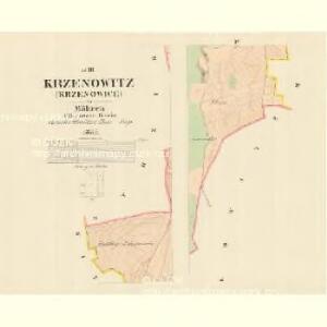 Krzenowitz (Krzenowice) - m1386-1-004 - Kaiserpflichtexemplar der Landkarten des stabilen Katasters