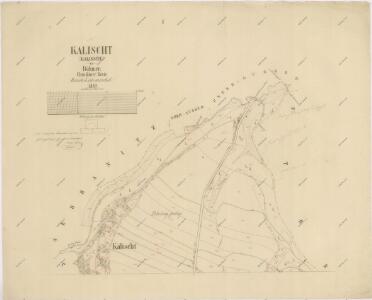 Indikační skica mapy stabilního katastru pro obec Kaliště I