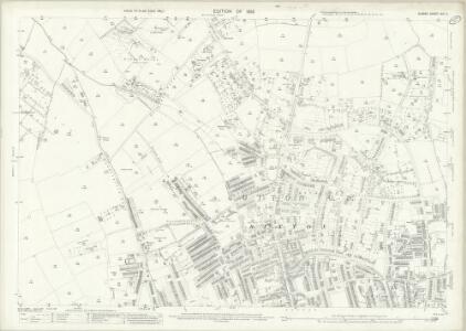 Surrey XIII.11 (includes: Sutton and Cheam) - 25 Inch Map
