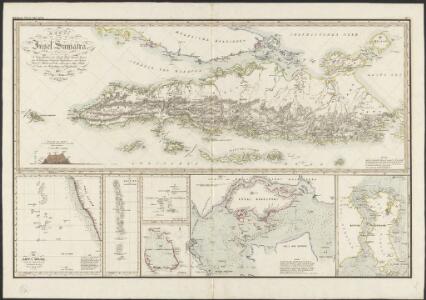 Karte von der Insel Sumatra